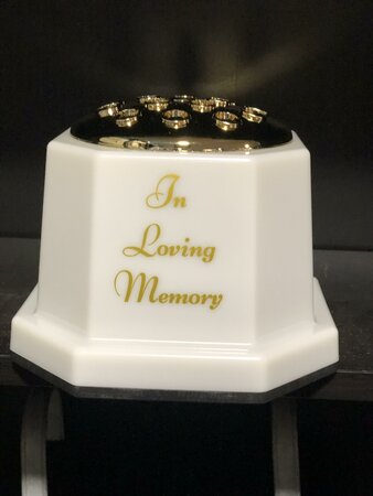 Cream Vase In Loving Memory Marble Effect
