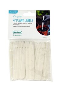 GM Plant Labels 10cm (4") 50pk