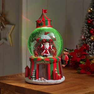 10cm Musical Santa's Big Top SnowSphere