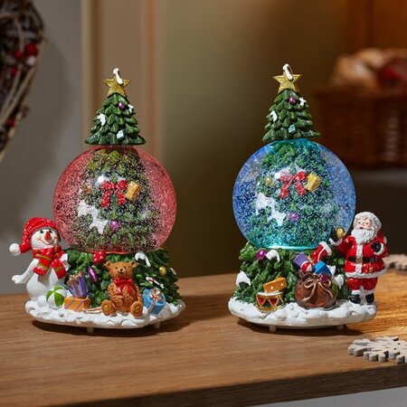 10cm Musical TreeSpin SnowSpheres 2assorted