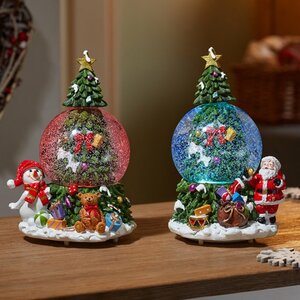 10cm Musical TreeSpin SnowSpheres 2assorted