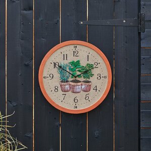 12in Herbs Wall Clock