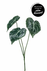 Anthurium leaves spray x3 62cm