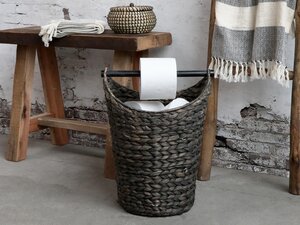 Basket w. toilet paper holder Black - image 1