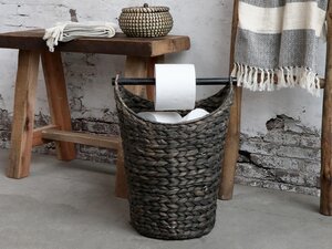 Basket w. toilet paper holder Black - image 2