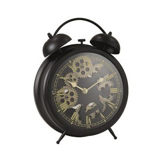 Black Metal Clock 30cm