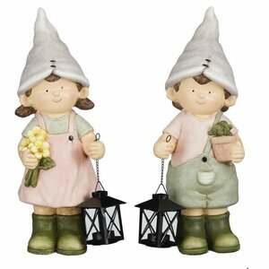 Boy-girl lantern pink green 2 assorted