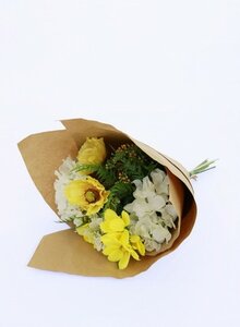 BQ poppy & sophia mix in brown paper yellow