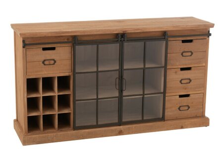 CABINET LIA MDF NATURAL (147.5x39x81.5cm)