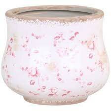 Cannes Flowerpot w. floral motif