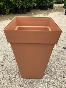 Capri Square Pot high Light Terracotta