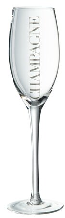 CHAMPAGNE GLASS TR/SILVER (7x7x25cm)