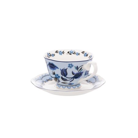 CK STRAWBERRY GARDEN TEACUP & SAUCER