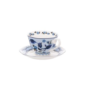 CK STRAWBERRY GARDEN TEACUP & SAUCER