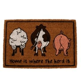 Coir doormat "Home is where…"