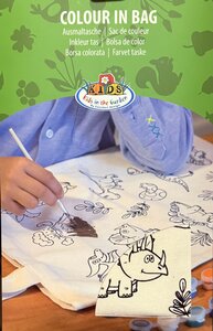 Colour in bag dinosaurs