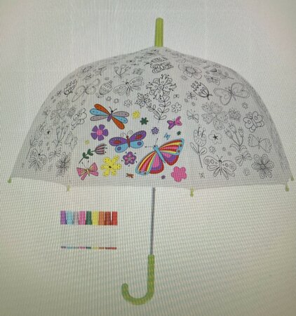 Colour-in umbrella flowers