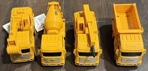 Construction Vehicles with moveable functions, 4 ass.