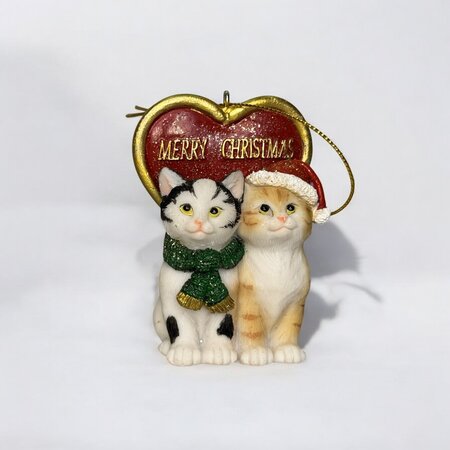 Cute Pussy cats tree trim 6.5x3.5x7.5cm