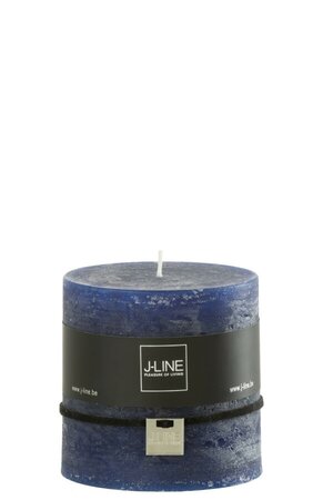 CYL CANDLE DARK BLUE 64H (10x10x10cm)