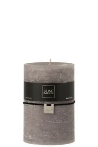 CYL CANDLE DARK GREY XL95H (10x10x15cm)