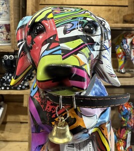 Dachshund "Street Art"  motif Graffiti Polyresin - image 3