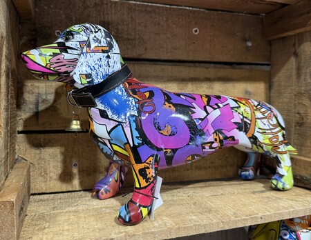 Dachshund "Street Art"  motif Graffiti Polyresin - image 2