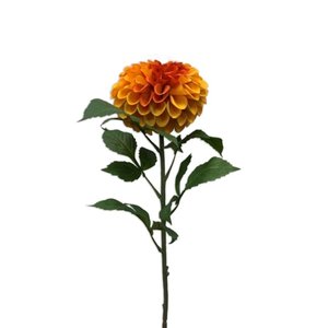 Dahlia pompon spray orange 74cm