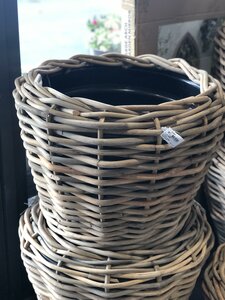 Drypot Cl Rattan Grey d68h52cm