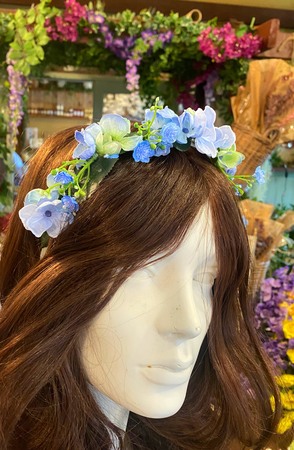 Blue Bespoke Flower Crown