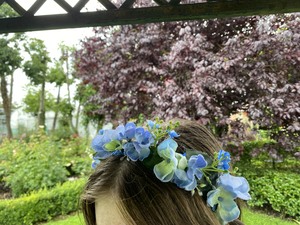 Blue Bespoke Flower Crown