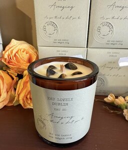 EAU SO AMAZING CANDLE WITH TIGERS EYE GEMSTONE