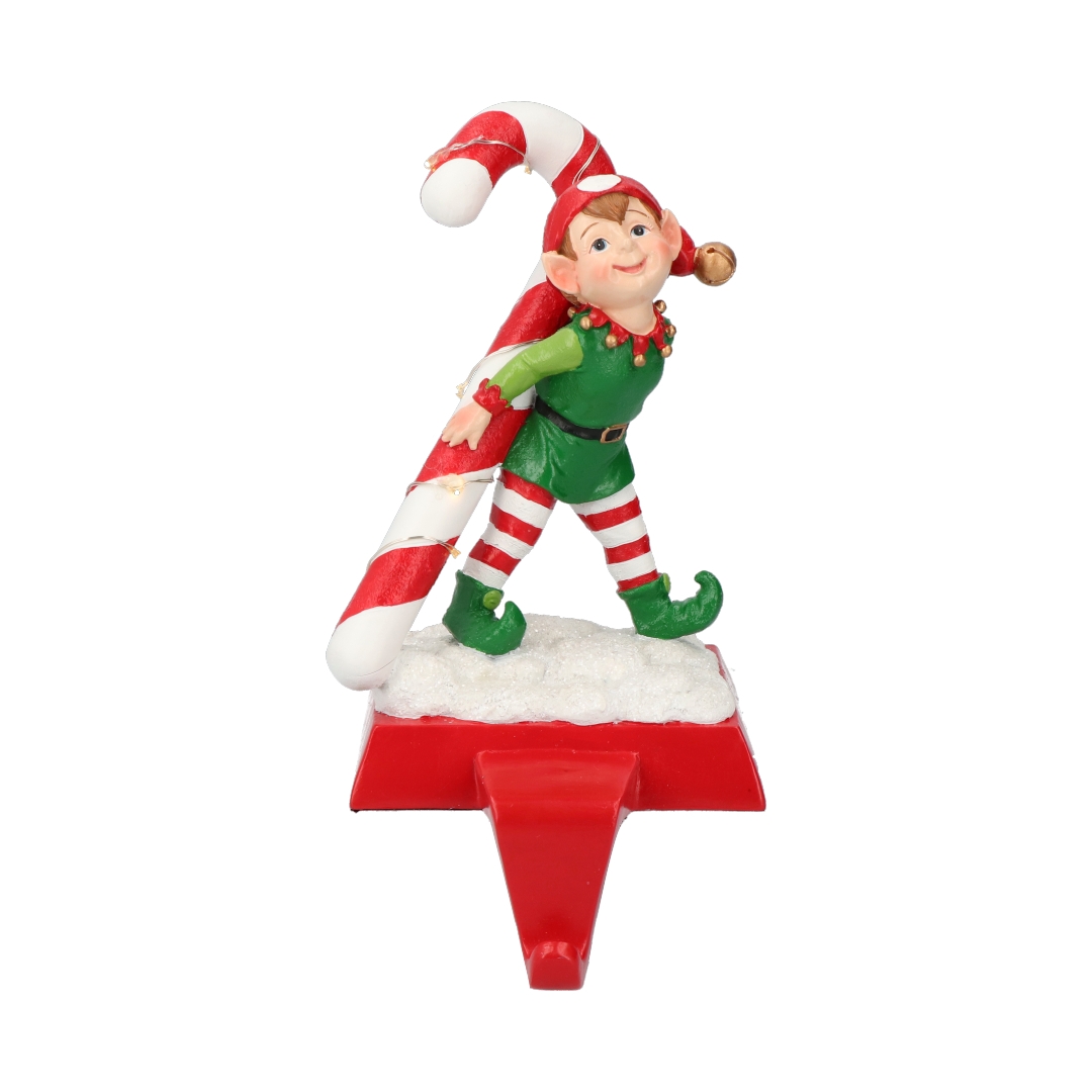 Elf stocking holder poly D and M Garden Centre