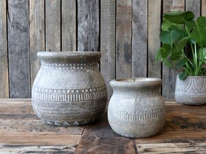 Évron Flowerpot w. pattern