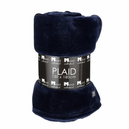 Famke fleece plaid d. blue