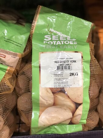 FIRST EARLIERS RED DUKE OF YORK 2 KG NET