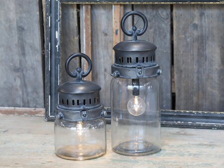 French Stable Lantern incl. bulb & timer