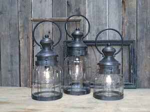 French Stable Lantern incl. bulb & timer