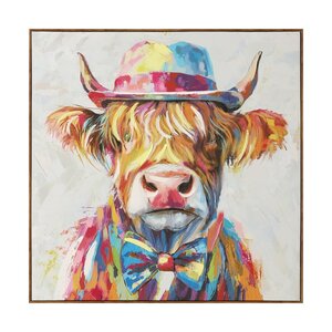 Funky Cow Canvas 80 x 80cm