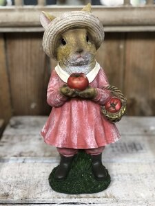 Girl Rabbit Gathering Tomatoes