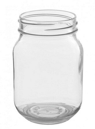 Glass 13cm jam jar clear