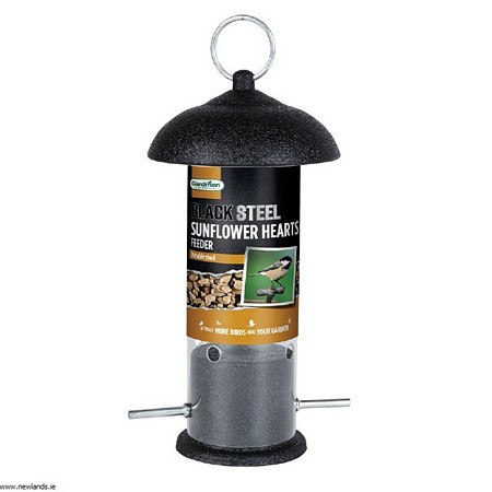 GM Black Steel Sunflower Heart Feeder