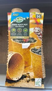 Gro-Sure Fibre Pots Round 6cm 96pk