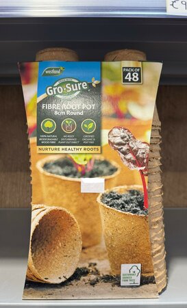 Gro-Sure Fibre Pots Round 8cm 48pk