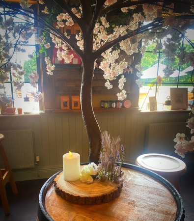 Handmade Rustic Lavender Candle Table Centerpiece - image 2