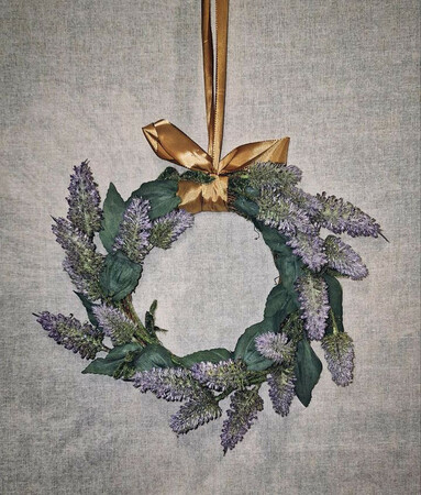 Handmade Rustic Pale Purple Wreath - image 1