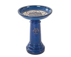 HERITAGE MOSAIC BIRD BATH BLUE