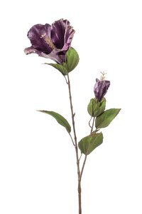Hibiscus spray velvet purple 78cm
