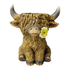 Highland Cow Planter 39cm
