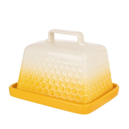 KITCHEN PANTRY BUTTER DISH - YELLOW